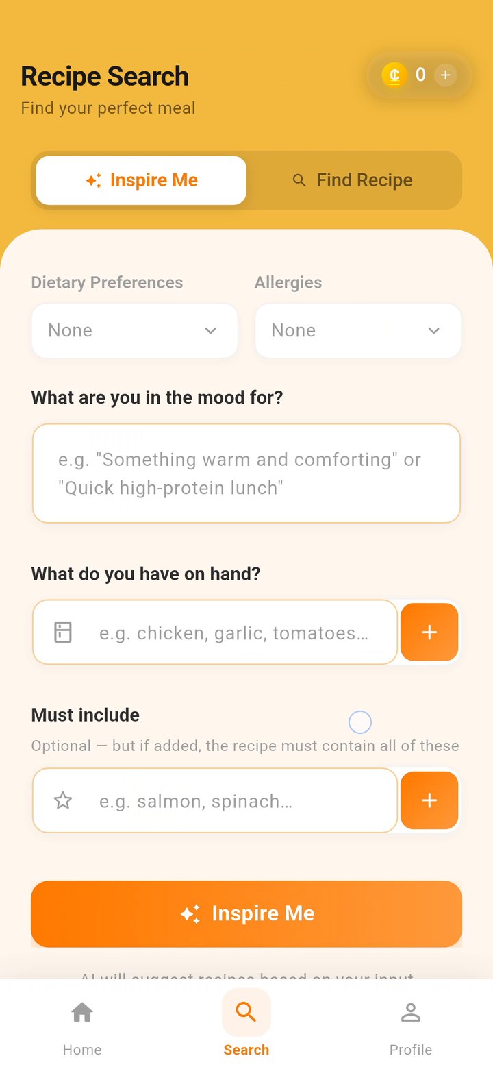Inspire Me search in light mode